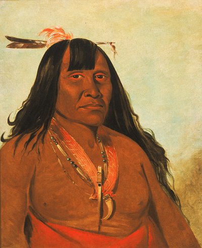 Bón-són-gee, Nieuwe Vuur, een Bandhoofd door George Catlin