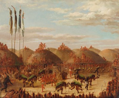 Stierdans, Mandan O-kee-pa ceremonie door George Catlin