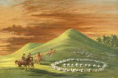 Butte de Mort, Sioux begraafplaats, Boven Missouri door George Catlin