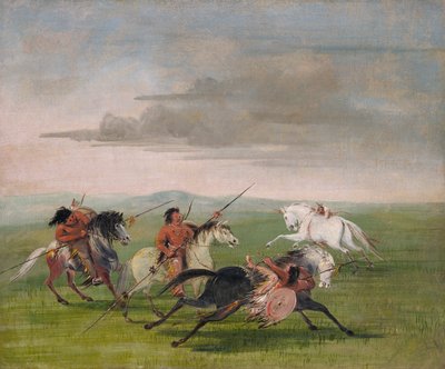Comanche Paardrijkunsten, 1834-1835 door George Catlin