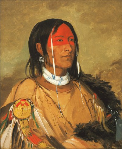 Eeh-tow-wées-ka-zeet, Hij Die Ogen Achter Zich Heeft (ook bekend als Gebroken Arm), een Vooraanstaande Dappere door George Catlin