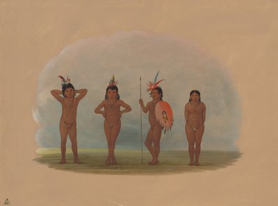 Vier Zurumati Kinderen, 18541869 door George Catlin