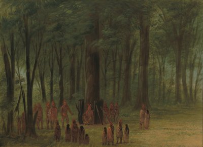 Begrafenis van Black Hawk - Saukie door George Catlin