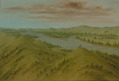 Grassy Bluffs, Boven-Missouri, 1861-1869 door George Catlin