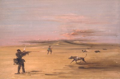 Korhoen schieten op de prairies van Missouri door George Catlin