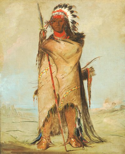 Hó-ra-tó-a, een dappere, 1832 door George Catlin