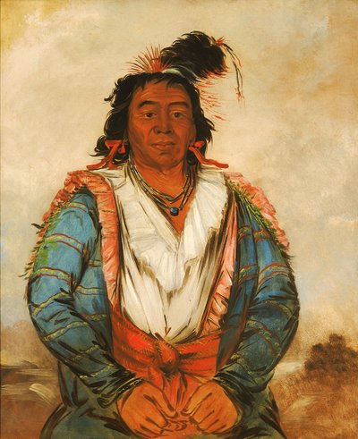 Hose-put-o-káw-gee, een Dappere, 1834 door George Catlin
