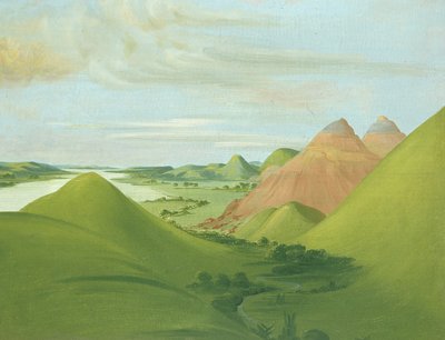 Iron Bluff, 1200 mijl boven St. Louis door George Catlin