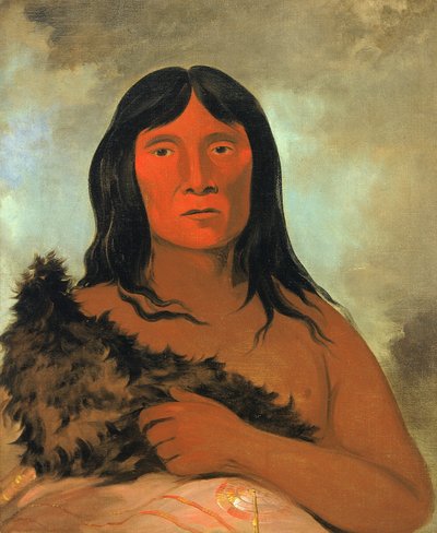 Kay-ée-qua-da-kúm-ee-gísh-kum, Hij die de grond beproeft met zijn voet door George Catlin