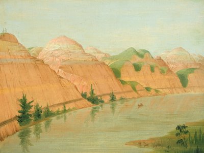 Prachtige Clay Bluffs, 1800 mijl boven St. Louis door George Catlin