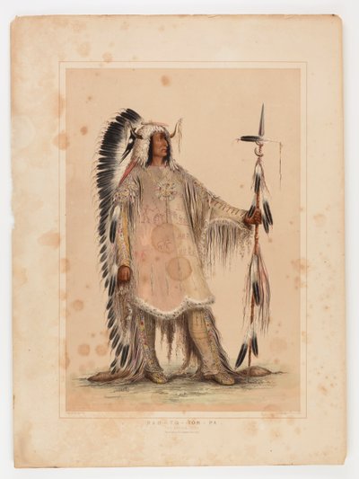 Mah-to-toh-pa, het Mandan opperhoofd door George Catlin
