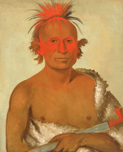 Pash-ee-pa-hó, Klein Stekend Opperhoofd, de Jongere, Een van de Braven van Zwarte Havik door George Catlin
