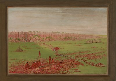 Pijpsteengroeve op het Coteau des Prairies door George Catlin