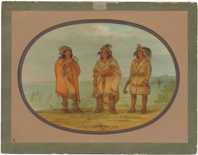 Seneca Chief, Red Jacket, met Twee Krijgers door George Catlin
