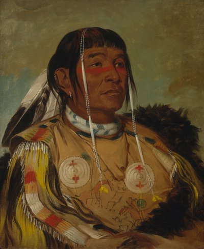 Sha-có-pay, De Zes, stamhoofd van de Plains Ojibwa, 1832 door George Catlin