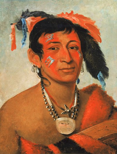 Sha-wá-no, Het Zuiden, een beroemde krijger door George Catlin