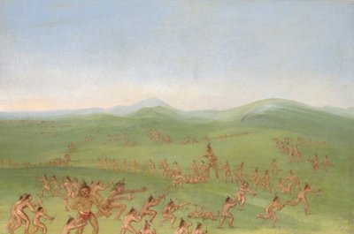 Schaamtegevecht, Mandan Boys door George Catlin