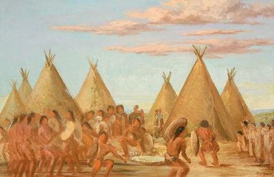 Het schild roken door George Catlin
