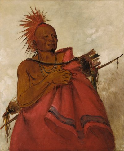 Tcha-tó-ga, Gekke Buffel, Moordenaar van Twee Blanke Mannen door George Catlin