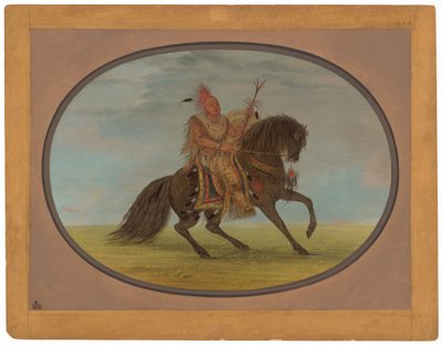 De rennende vos op een mooi paard - Saukie door George Catlin
