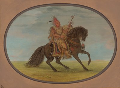 De rennende vos op een mooi paard - Saukie door George Catlin