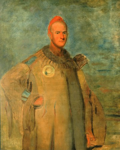 Theodore Burr Catlin, in indianenkostuum door George Catlin