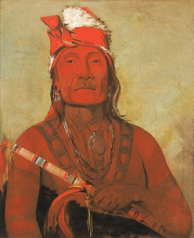 Toh-kí-e-to, steen met horens, een opperhoofd door George Catlin
