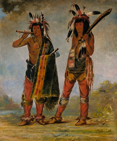 Twee jonge mannen door George Catlin