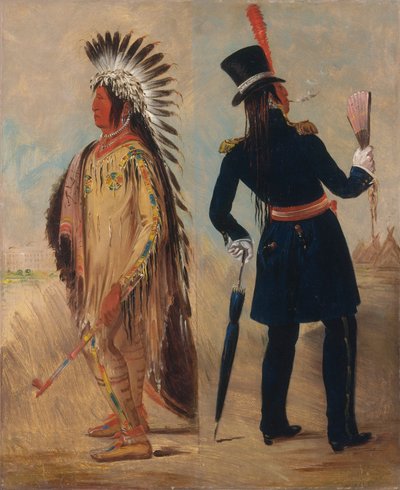 Wi-jún-jon, Duiveneierkop (Het Licht) Op weg naar en terug van Washington door George Catlin