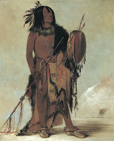 Wún-nes-tou, Witte Buffel, een oude medicijnman, 1832 door George Catlin