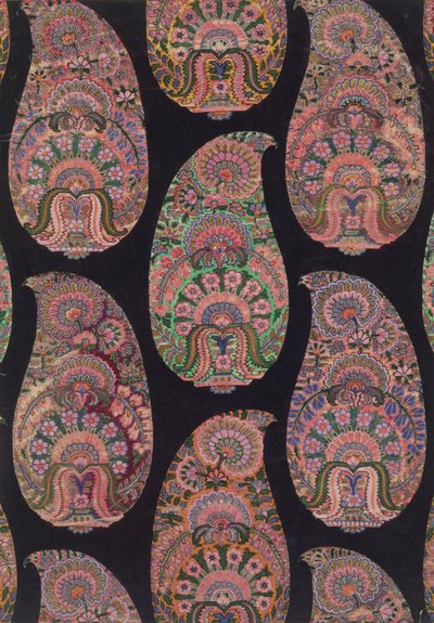 Stofontwerp voor Paisley-sjaals, ca. 1871 door George Charles Haite