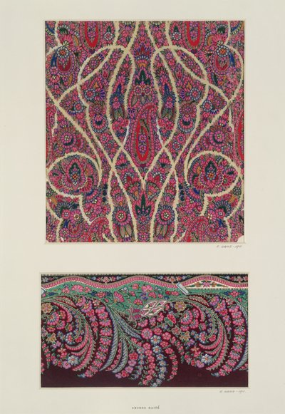 Stofontwerpen voor Paisley Sjaals, c.1871 door George Charles Haite