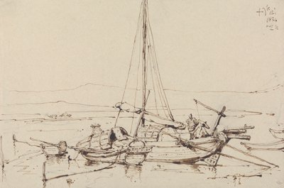 Chinese Boten, 1834 door George Chinnery