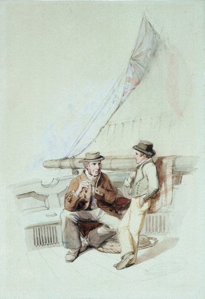 Bramble en Jack naar een Franse haven gebracht door George Clarkson Stanfield