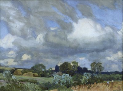 Hooien door George Clausen