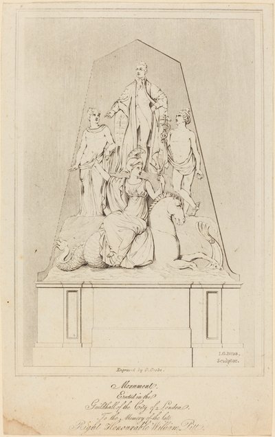 Monument voor William Pitt door George Cooke after James George Bubb