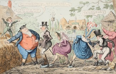 Een Bezoek aan Cockney Boerderij - Bezichtiging van de Gronden enz. enz. enz. door George Cruikshank