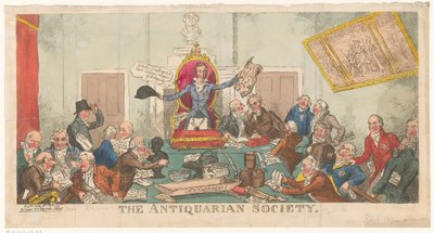 Bijeenkomst van The Society of Antiquaries door George Cruikshank