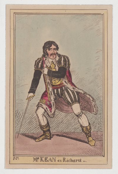 Edmund Kean als Richard III door George Cruikshank