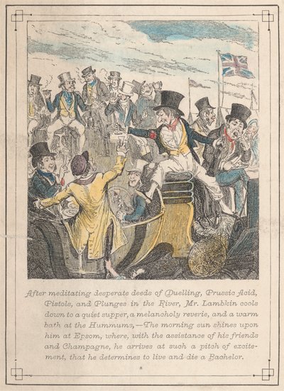 Illustraties van Mr. Lambkin, plaat 8 door George Cruikshank