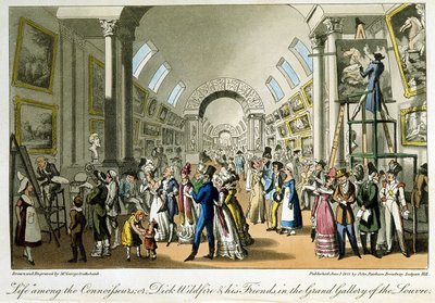 La grande galerie du Louvre - in “Life in Paris” door David Carey, Londen door George Cruikshank