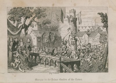 Maskerade in de Paleistuin van de Toren door George Cruikshank