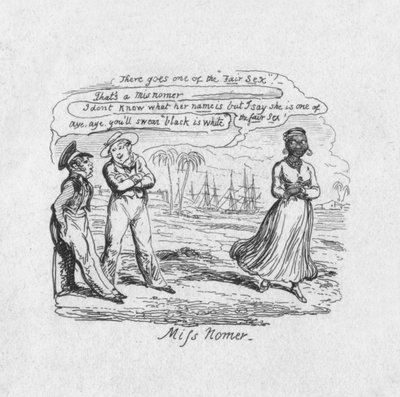 Miss Nomer, 1829 door George Cruikshank
