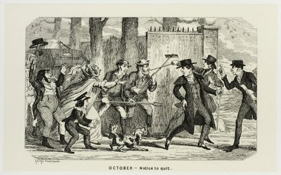 Oktober - Kennisgeving om te stoppen van George Cruikshank