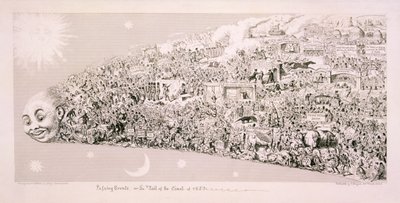 Voorbijgaande gebeurtenissen, of de staart van de komeet van 1853 door George Cruikshank