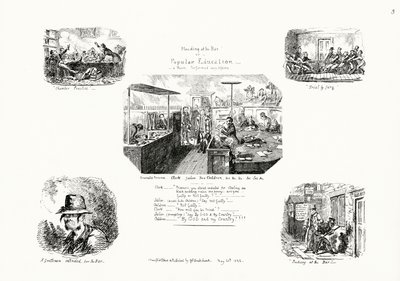 Pleiten aan de Bar, of Populaire Educatie door George Cruikshank