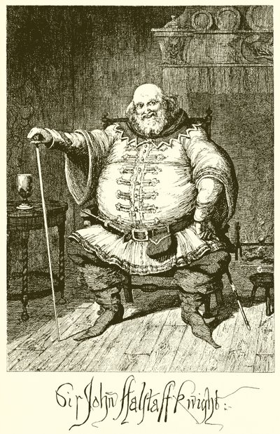 Sir John Falstaff door George Cruikshank