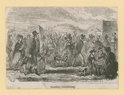 Zondagse plattelandswandeling door George Cruikshank