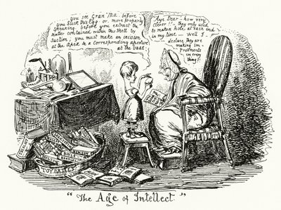 Het Tijdperk van Intellect (gravure) door George Cruikshank