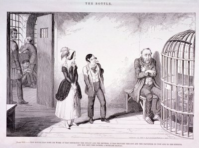 De fles door George Cruikshank